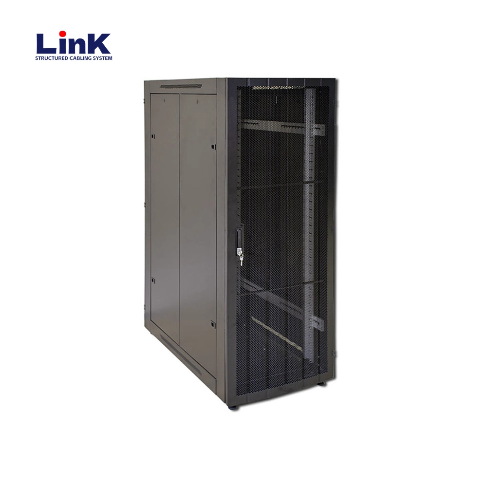 19" Network Data Center Cabinet Floor Standing Server Rack with Adjustable Wheels