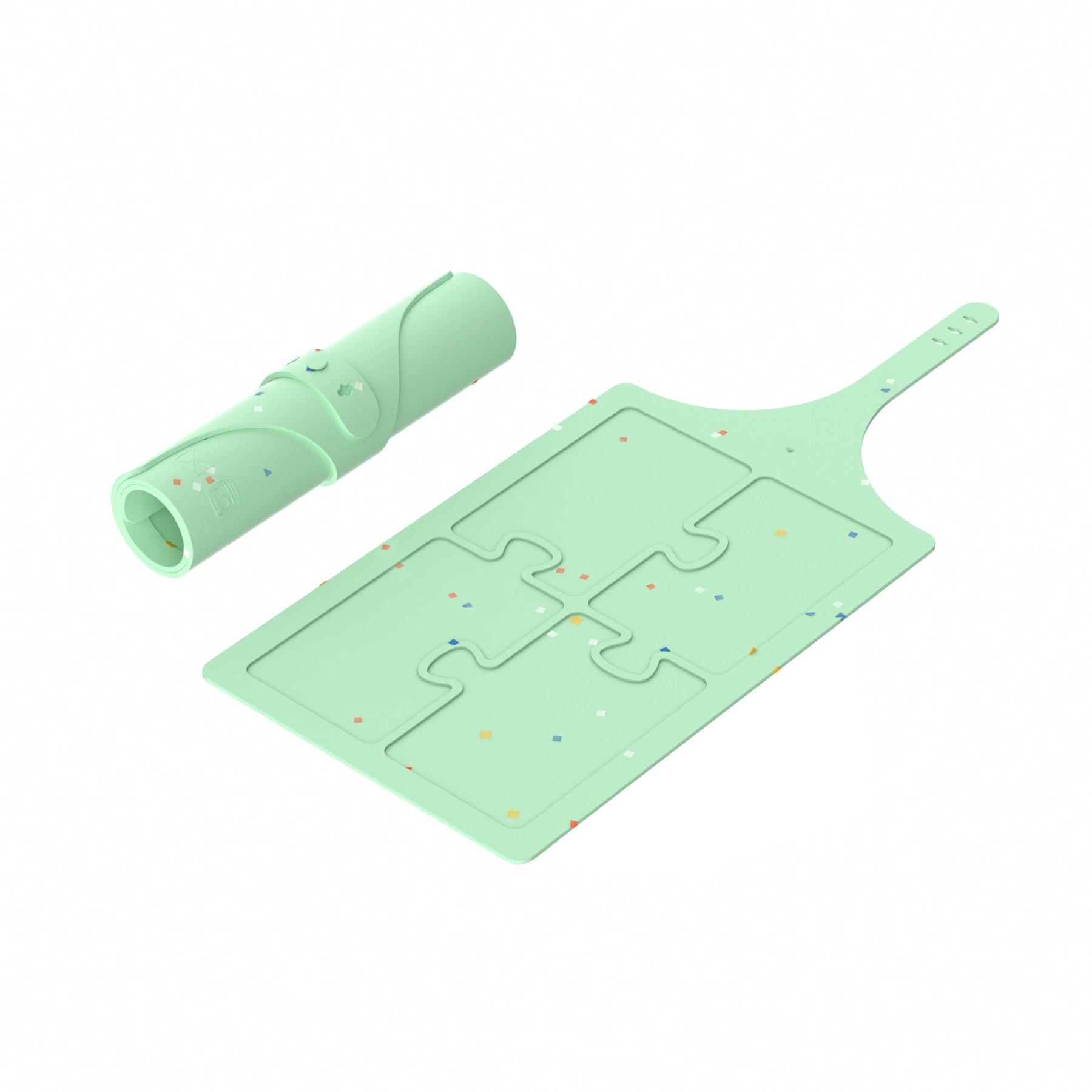 2023 New Design Portable Silicone Baby Feeding Placemat with Buckle