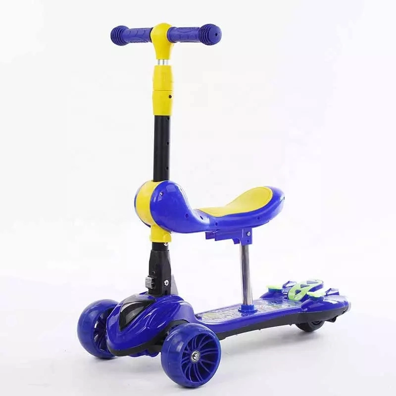 Wholesale Cheapest 3 in 1 Foldable Kids Kick Child Toy Balance Bike Scooter 3 Wheel with Seat for Kids Age 2 3-4 5 10 Years