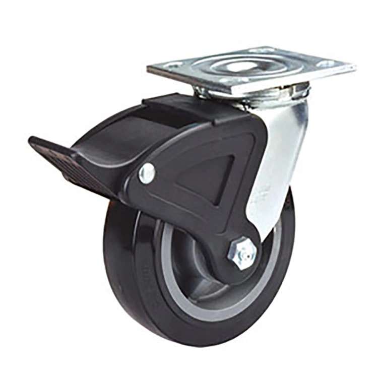 6 Inches Heavy Duty Rotating Swivel Caster with PU Wheel (Stainless steel)