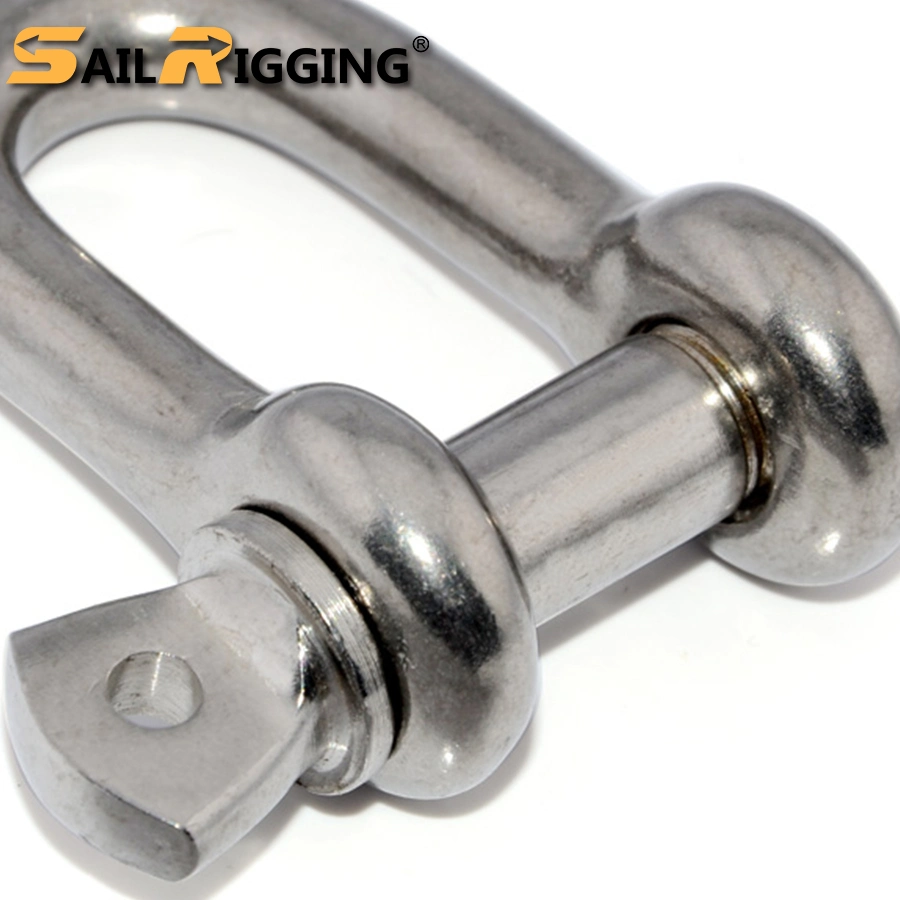 Heavy Duty Forged 316/304 European Ss Polished Boat Chain Anchor D Shackle for Marine Dee Shackle