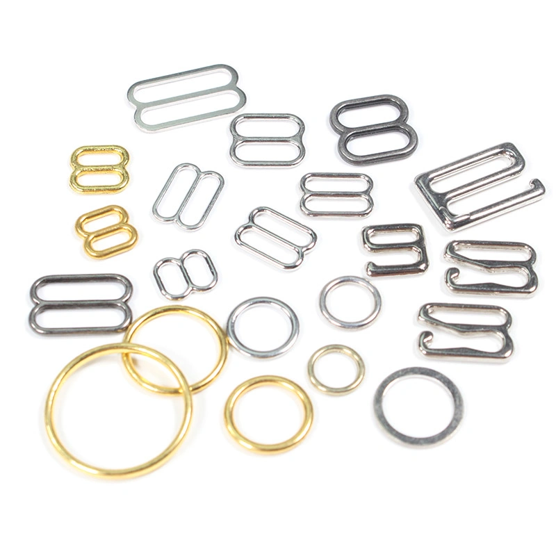 Custom Metal Hardware Hook Bra Adjustment Strap Slider Adjusters Clips for Swimwear