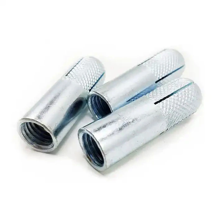 Drop in Anchor Bolts Implosive Expansion Carbon Steel White Zinc Grade 4.8
