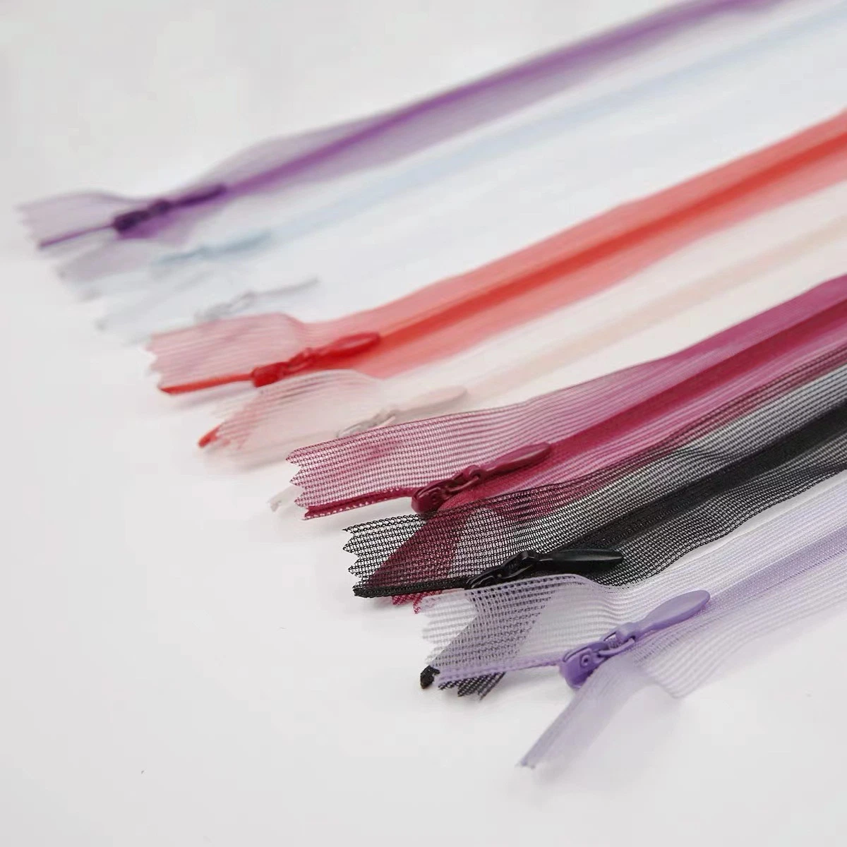 Candy Color Length 3# Invisible Transparent Close-End Zipper DIY Sewing Mesh Dress Skirt Quilt Accessories Zipper