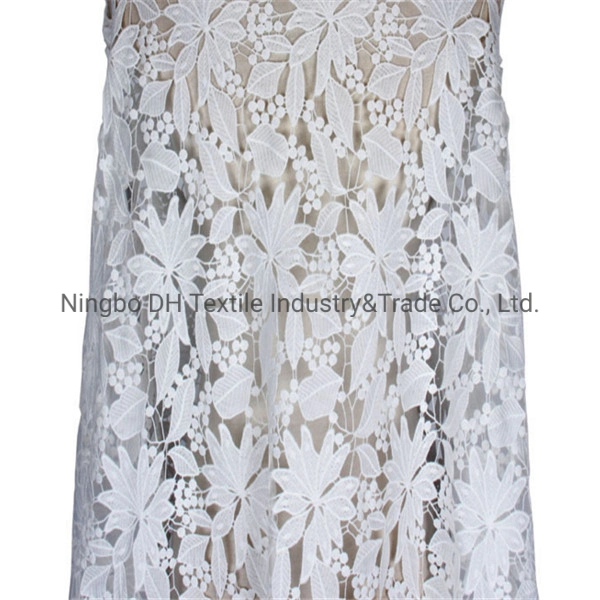 Good Quality Milk Silk Yarn Embroidery Lace Fabric with Cheap Price