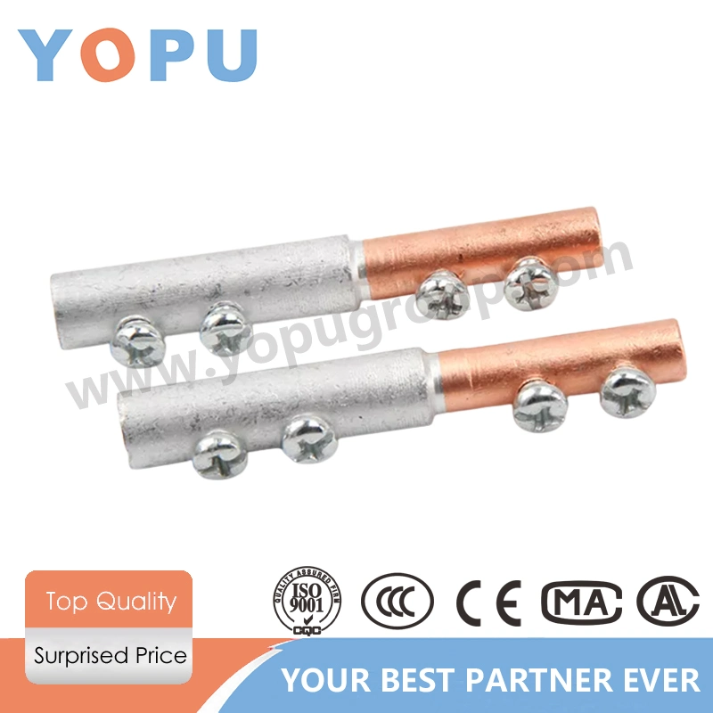 Yopu Dtl-2 Cu-Al Bimetal Bolt Cable Lug Copper Aluminium Metallic Tubular Crimping Terminal