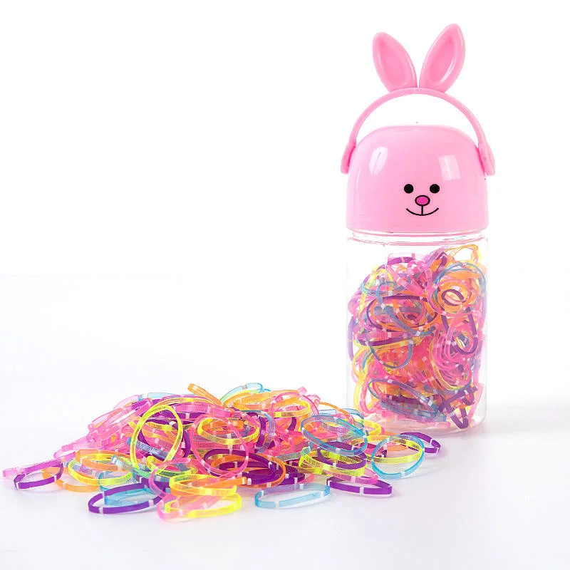 Hot-Selling Little Girls One-Time Rubber Band Children Rabbit Ears Bottled Band