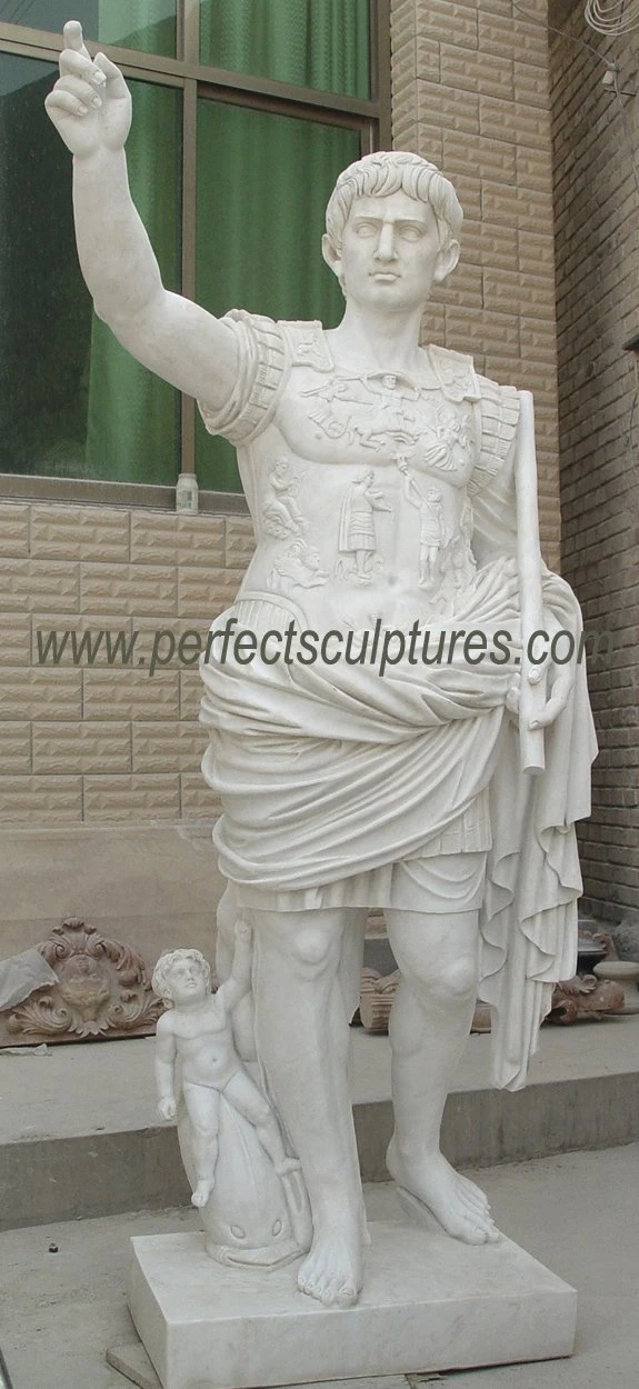 Life Size White Marble Statue Gaius Julius Caesar Sculpture for Garden Indoor Outdoor (SY-X1421)