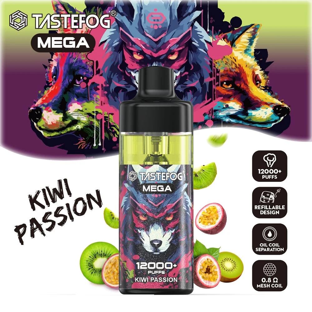 Fabrik Direktverkauf Tastefog Mega Puffs 12K E Zigarettenschachtel 12000 Einmal-Vape Pen