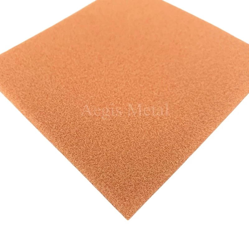 Low MOQ High Quality Customizable 80um-40mm Thickness Porous Copper Foam Cu Metal Foam