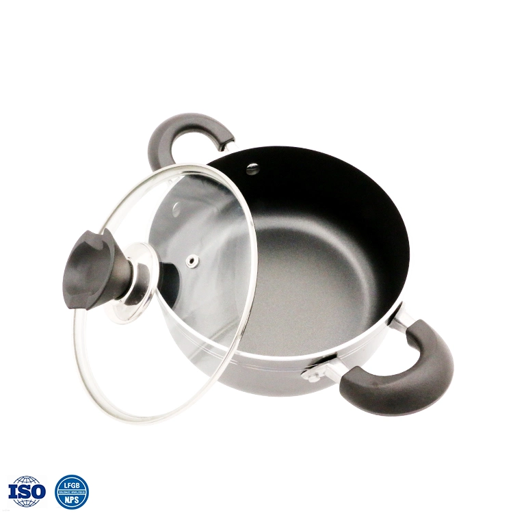 High quality/High cost performance Color Non Stick Aluminum Cooking Pot Casserole Cookware Set