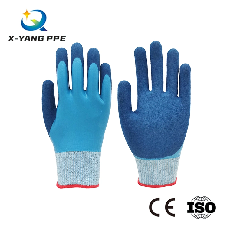 Fashion Abrasion Resistance Latetx Coated Gloves for Industrial, Agriculture, Chemical