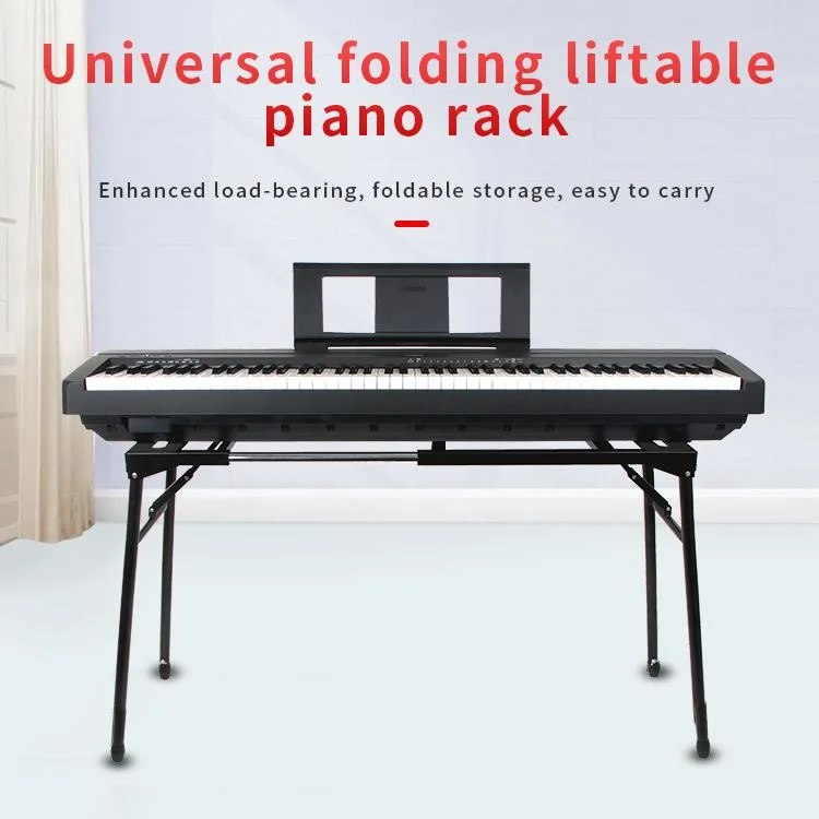 New Design Popular 61 Key Keyboard Electric Piano with Stand/4 Leg Keyboard Stand Adjustable Electric Organ Stand Stainless Steel 88keys Digital Piano Stand