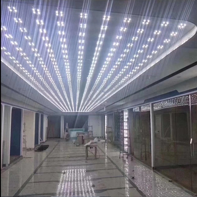 Quadrilateral Squared Back Lit LED Modules Lighting Used for Large Ceiling Decoration in Office