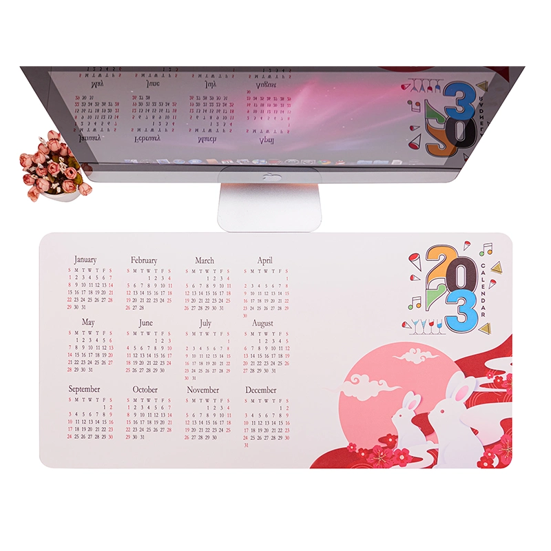 Mayorista de promoción de la fábrica de la llegada de nuevos juegos de azar estilo personalizado calendario impreso sublimación Mouse Pads