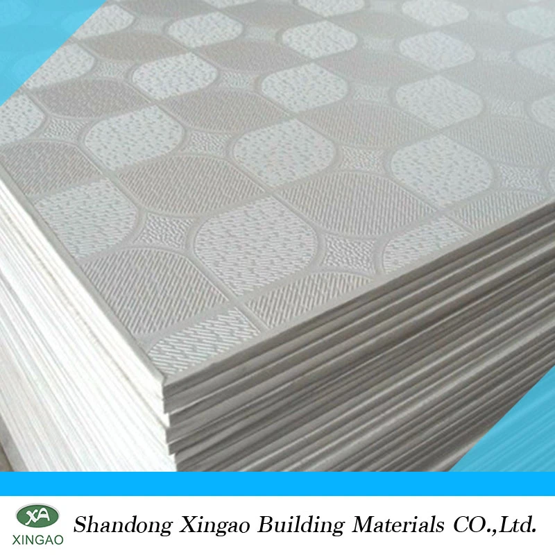 PVC Laminated Gypsum Ceiling Tiles with Aluminum Foil Backing