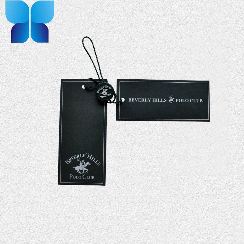 Papel negro negro Itally Hangtag de prendas de vestir