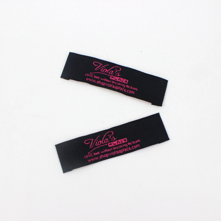 Custom Logo Satin Material Labels Brand Wash Clothing Ribbon Labels for Clothing