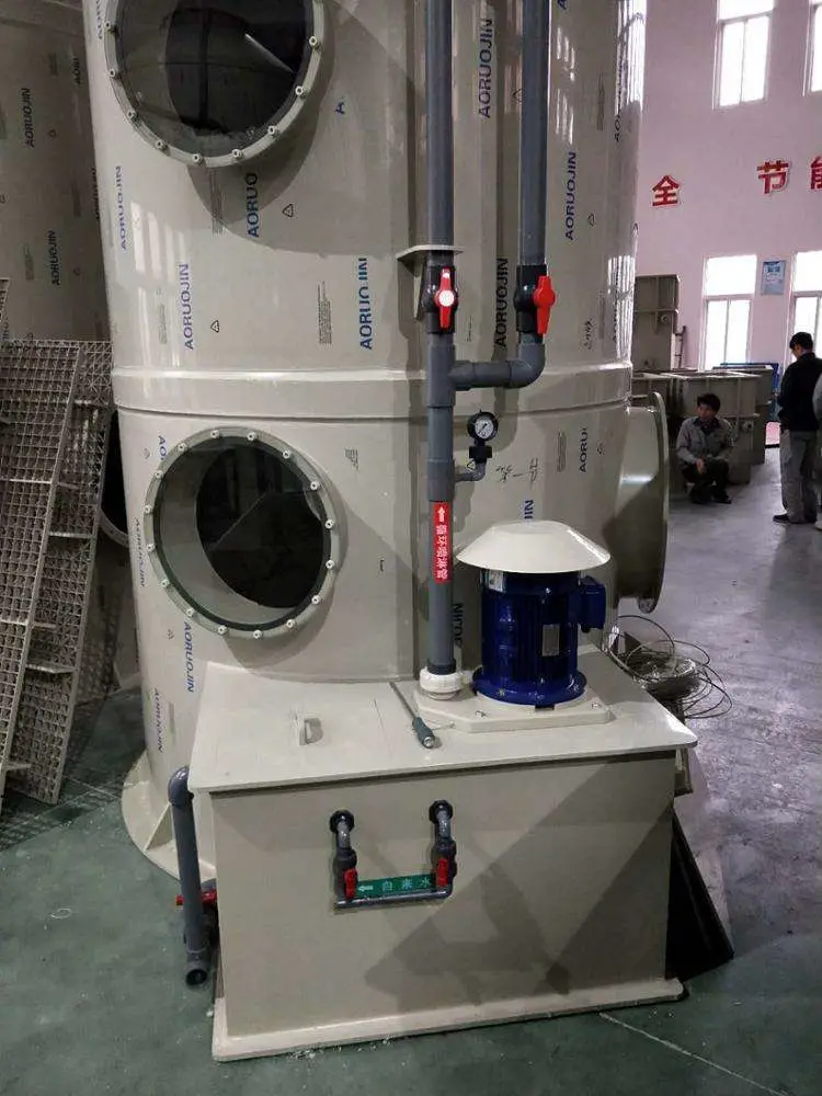 Horizontal Spray Tower/Granulation Waste Gas Treatment Equipment for Workshop Waste Gas Disposal