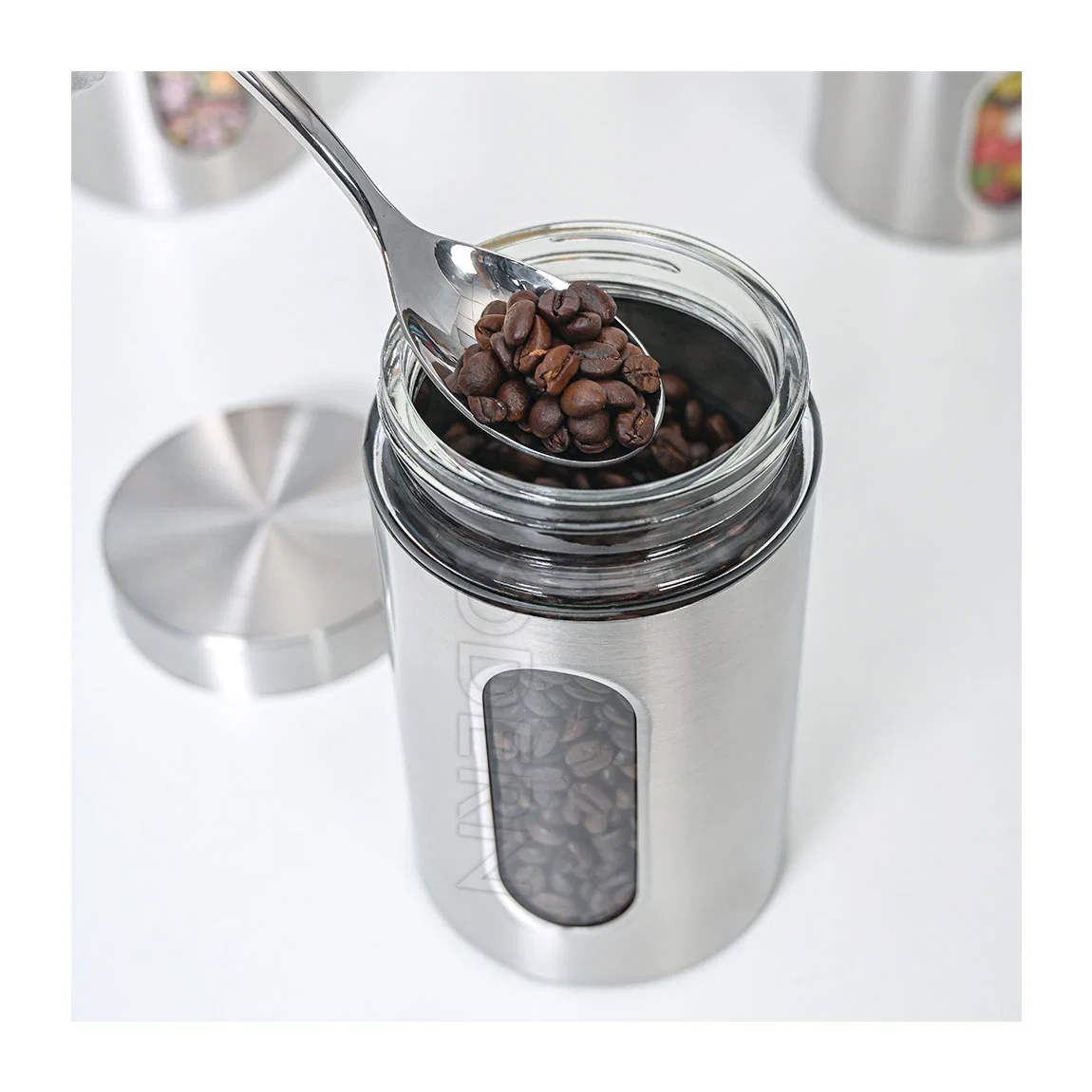 Wholesale/Supplier 4PCS Airtight Kitchen Storage Container Stainless Steel Canister Jars Set