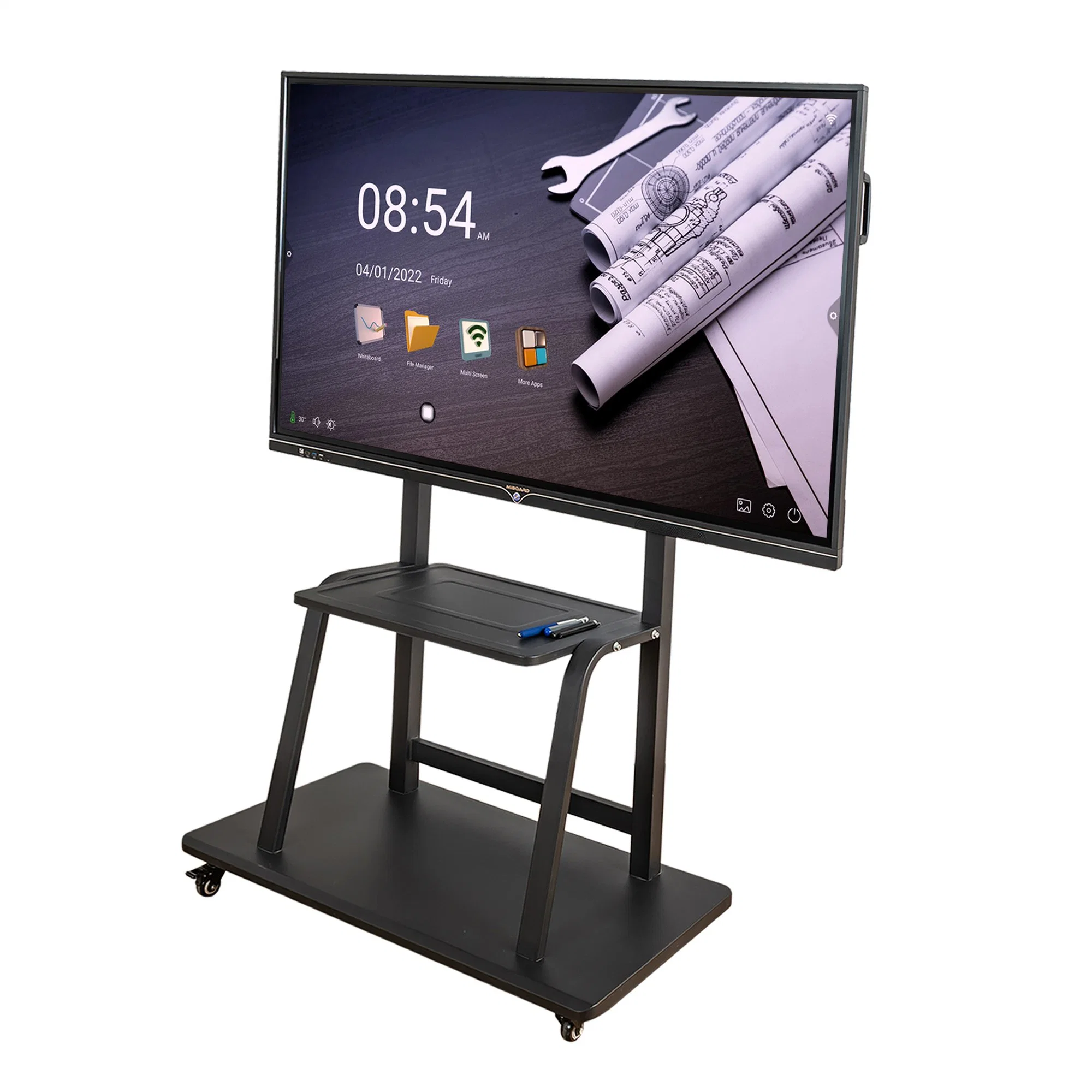 LED Monitor 3840*2160 4K Finger Touch Interactive Whiteboard Meeting Interactive Flat Panel Teaching Smart Board Multifunctional 98 Touch Screen LCD TFT