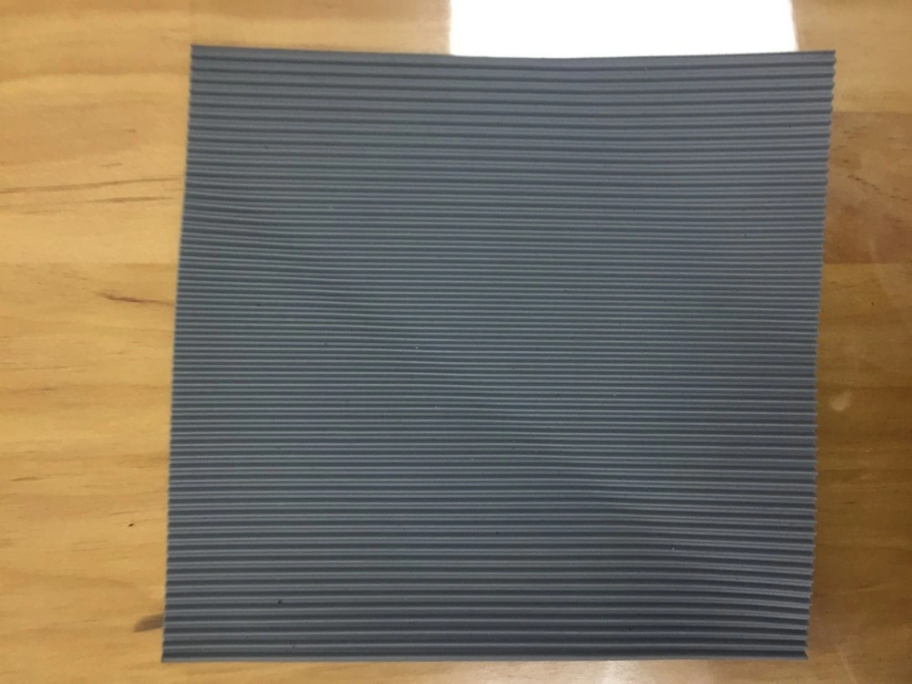 Beautiful Gray Color Fine Ribbed Rubber Floor Mat