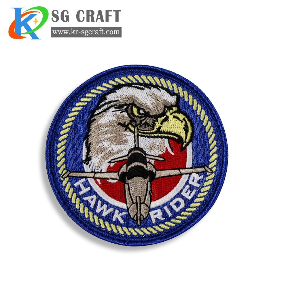 Manufacturer Eagle Back Clothes Iron on PVC Rubber Anime Sublimation Custom Woven Chenille Full Badges Embroidery Patch for Clothing