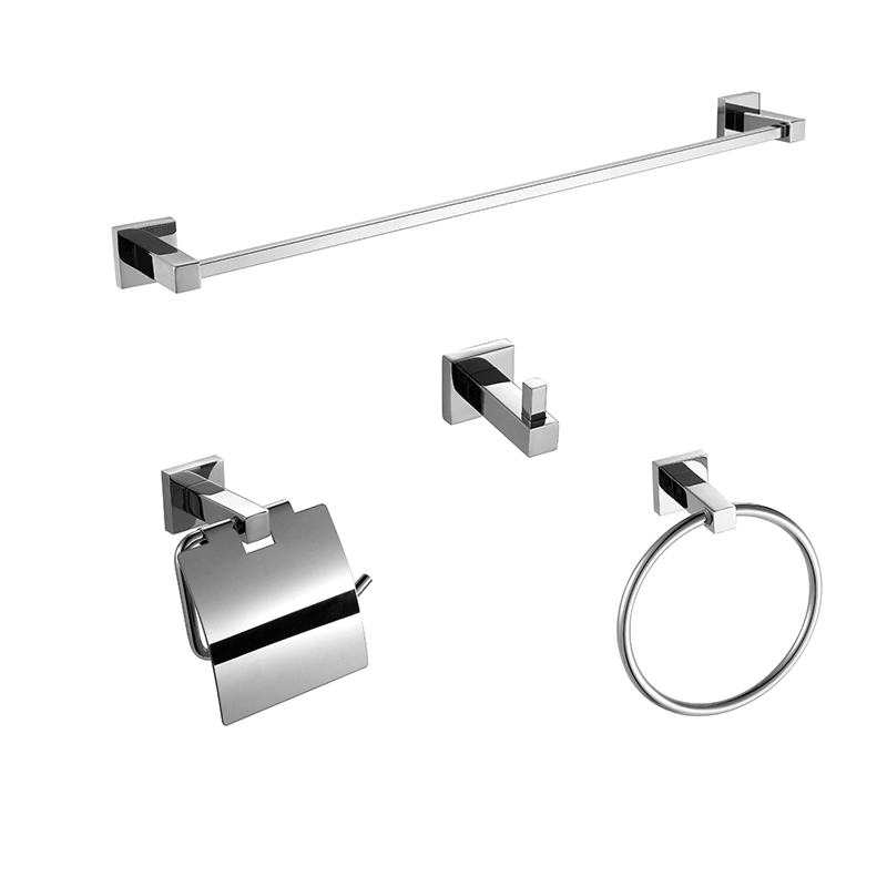 Square 304 Stainless Steel Toilet Accessories Wall Mount Toilet Brush