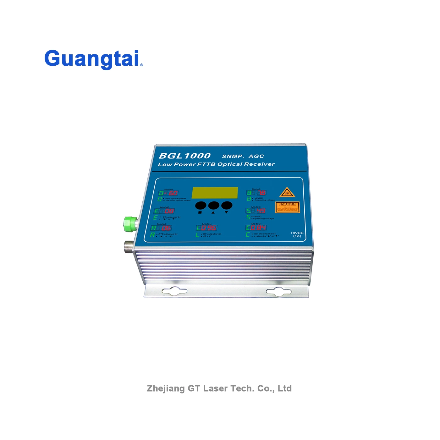 Guangtai Low Power Snmp FTTB AGC CATV Optical Receiver Bgl1000