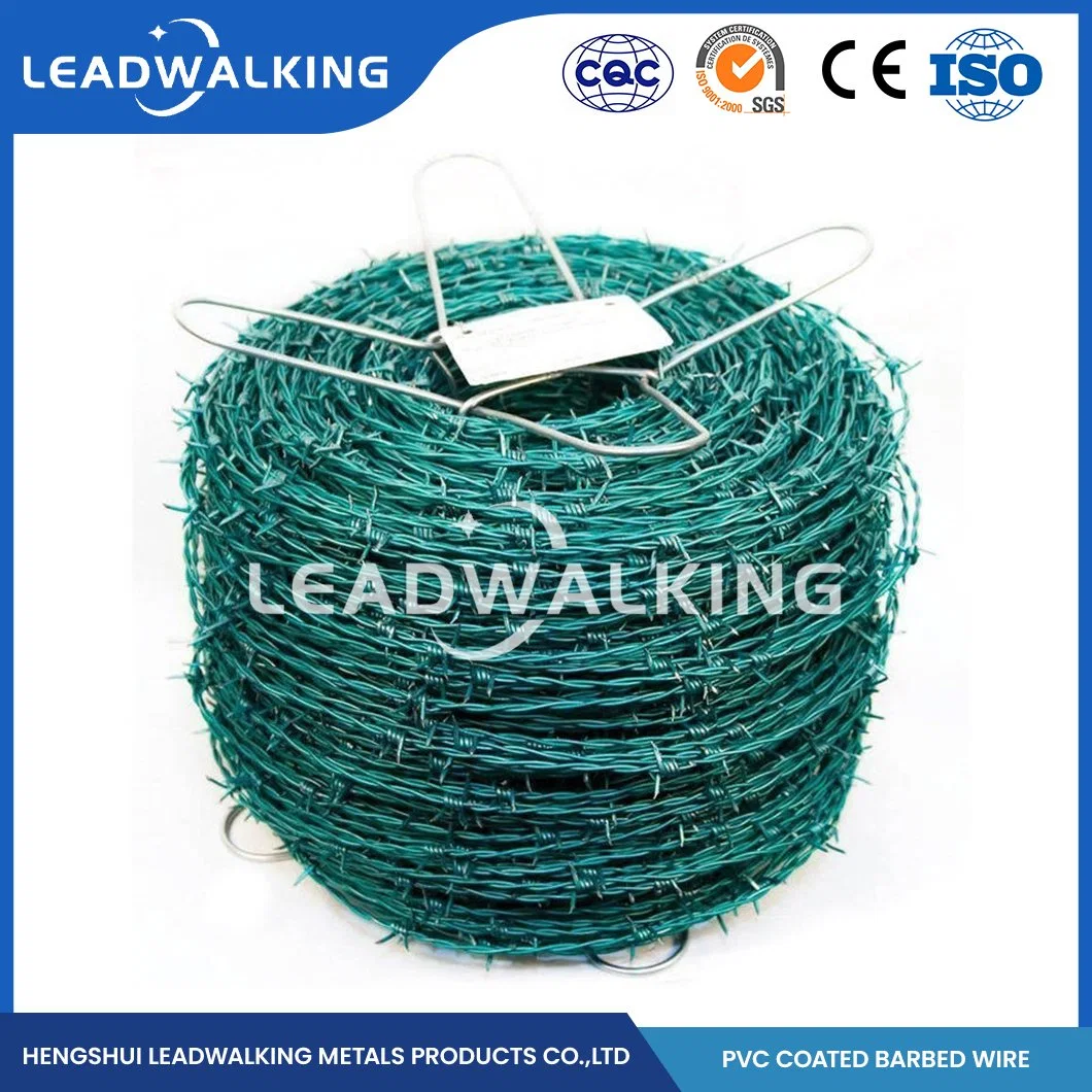 Leadwalking Stainless Wire Barbed Wire Fabricators OEM Customized Electro Galvanized Barbed Iron Wire China Bright Surface PVC-Coated Barbed Wire