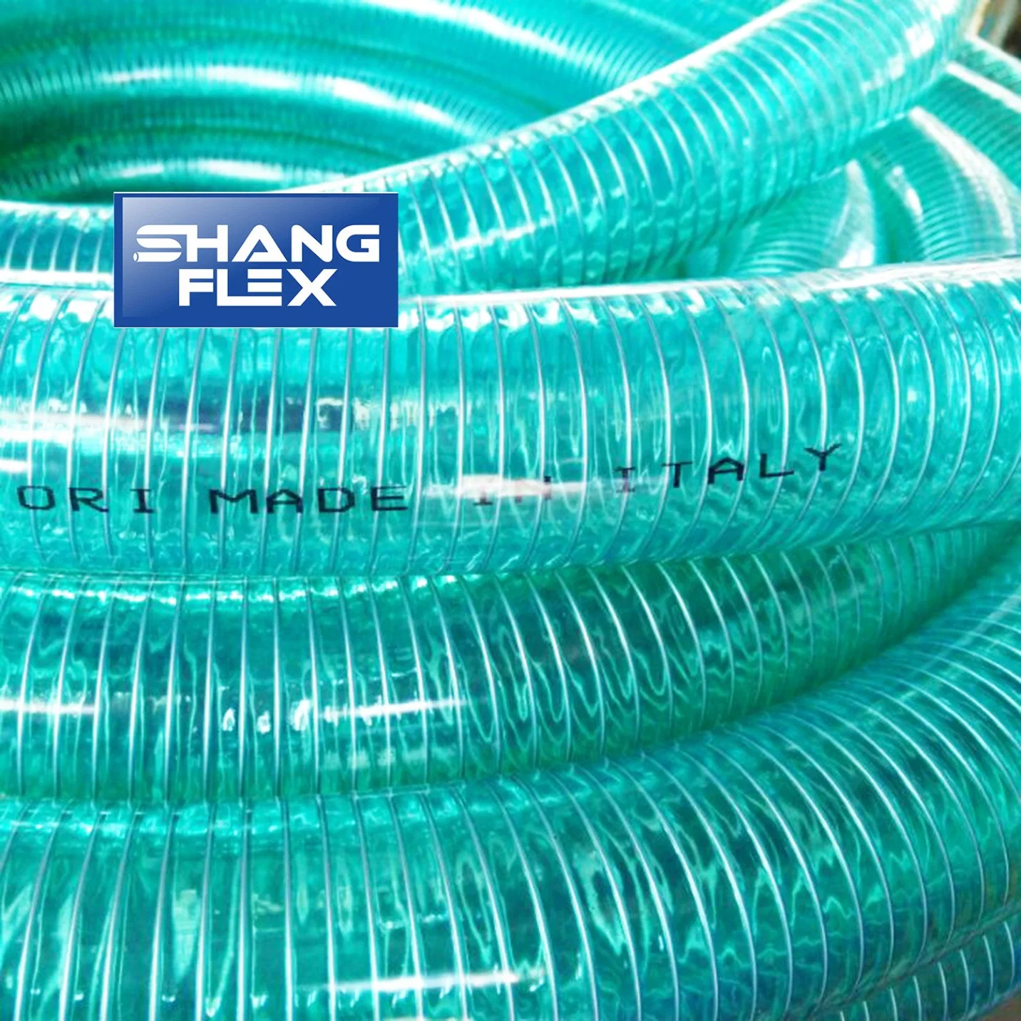 Long Life Flexible PVC Cover Spiral Steel Wire Suction Pipe Hose