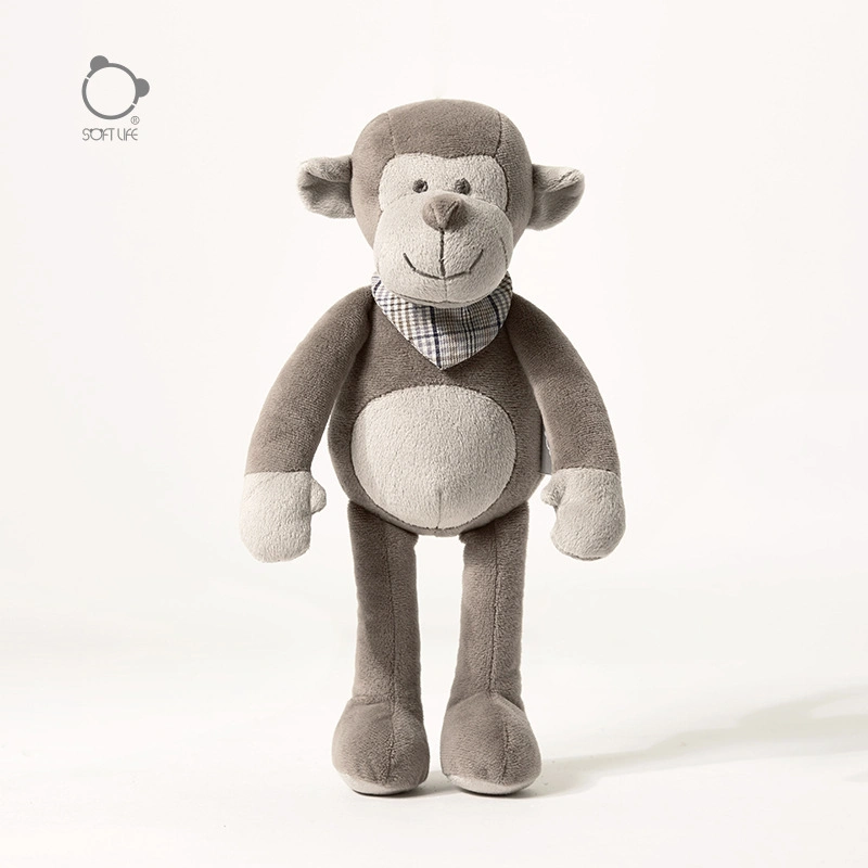 Monkey animal en peluche doux floue l'usine de jouets en peluche faits à la main d'enfants