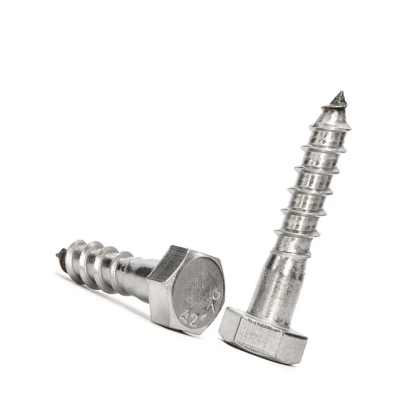 High quality/High cost performance  Hexagon Head Wood Screws DIN571 Stainless Steel