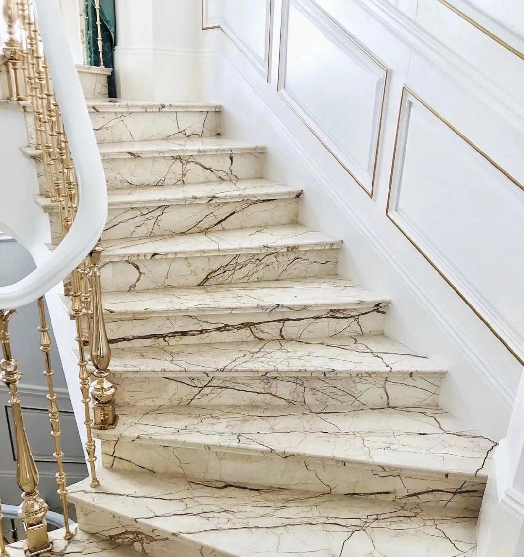 Sofitel Gold for Villa Home Decoration, High-End Hotel, Bathroom Wall, Ground, Stairs, Countertops Marble