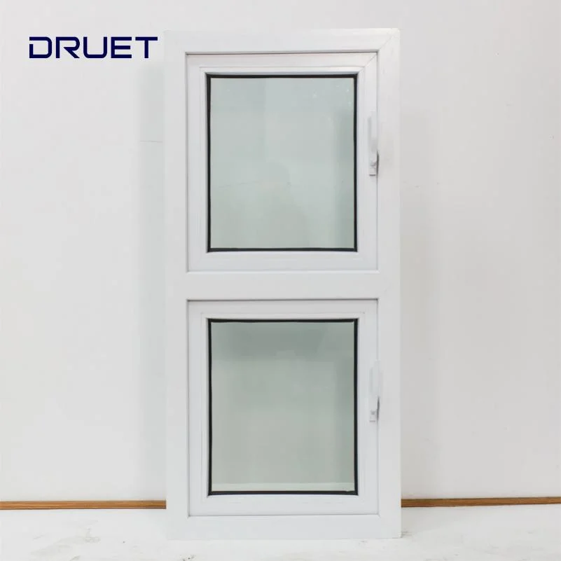 Double Hung Black Vinyl Window with Screen UPVC Casement Sliding Folding Bifold UPVC Window Windows and Doors