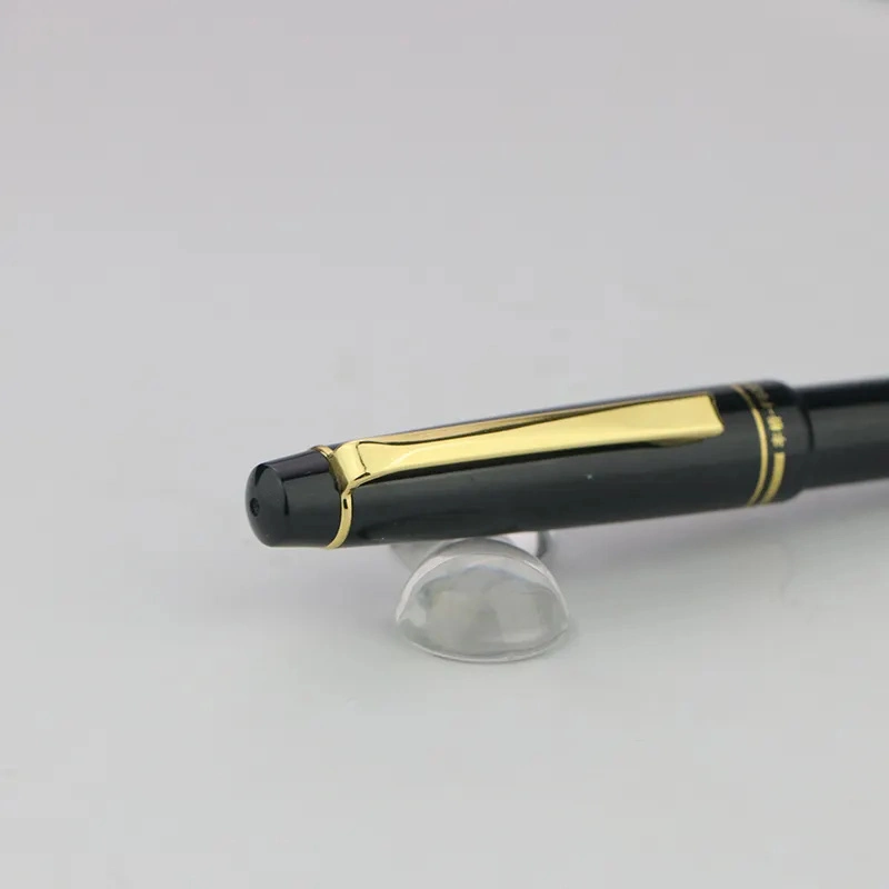 Luxury Black with Gold Design Business Fountain Pen Custom Logo