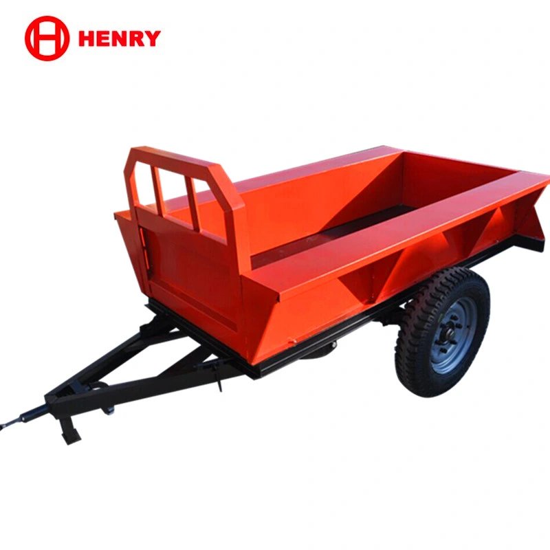 Hot Sale Quality Henry Walking Tractor Power Tiller Trailer Mini Small Farm Garden Trailer