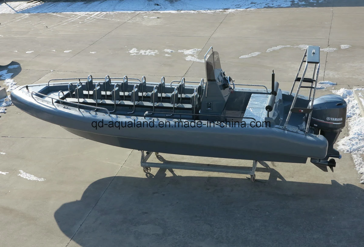 Aqualand 26feet 8m EVA Solid Foam Fender Sponson Non-Air Filled Tube/Rigid Inflatable Military Patrol Rescue /Diving /Rib Motor Boat (rib800b)