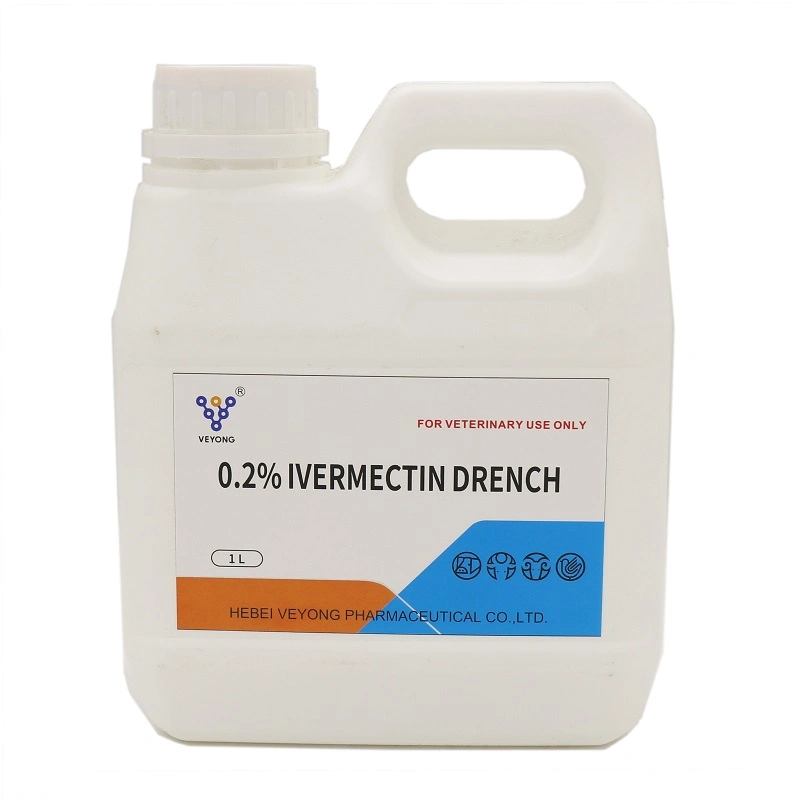 Top-Qualität Ivermectin Oral Solution Drench 0,2% 0,08% 0,8% mit GMP für Tiergebrauch Tierzucht Afrika Asien Ziege Schafe Kamele Pferdekuh