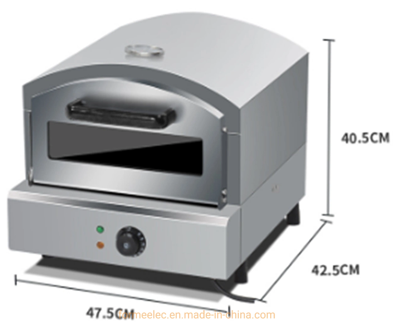 Equipamiento de cocina Pizza de panadería de la estufa Horno de Pizza Pizza eléctrico 2 cubiertas 3kw pizza horno eléctrico