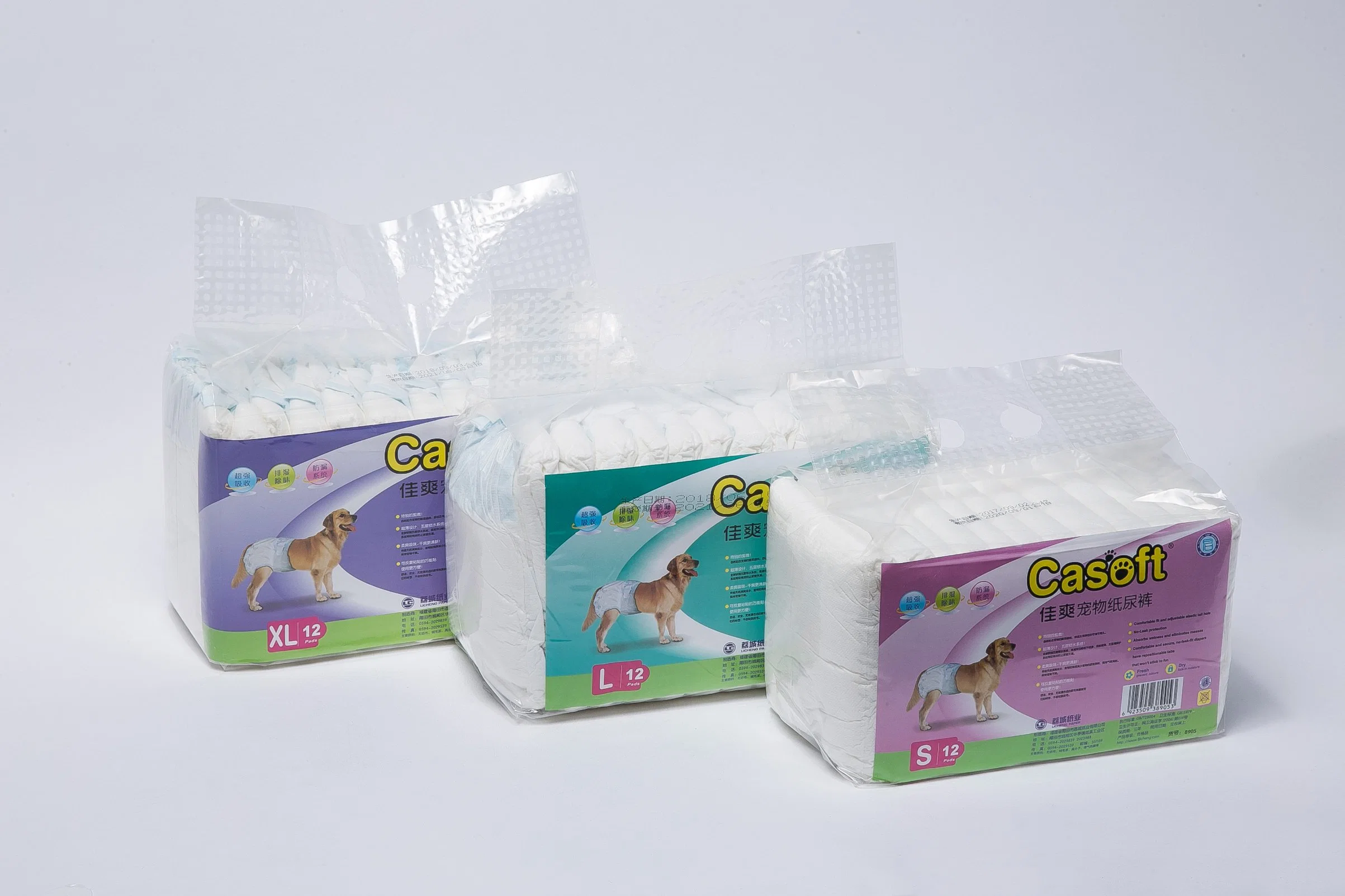 Chien mâle et femelle jetables Couches jetables de gros fabricant Pet Diaper offre un super absorbants soft