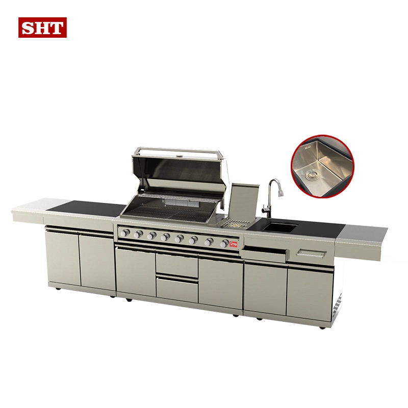 European Style Stainless Steel Outdoor BBQ Grill Outdoor Cabinet Kitchen