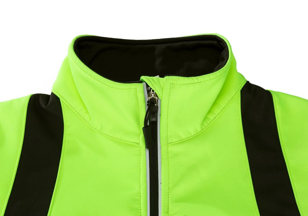 Los hombres de fieltro personalizados/reflectante de color verde Hi Vis anorak invierno marcha/Bicicleta/Bicicleta chaqueta