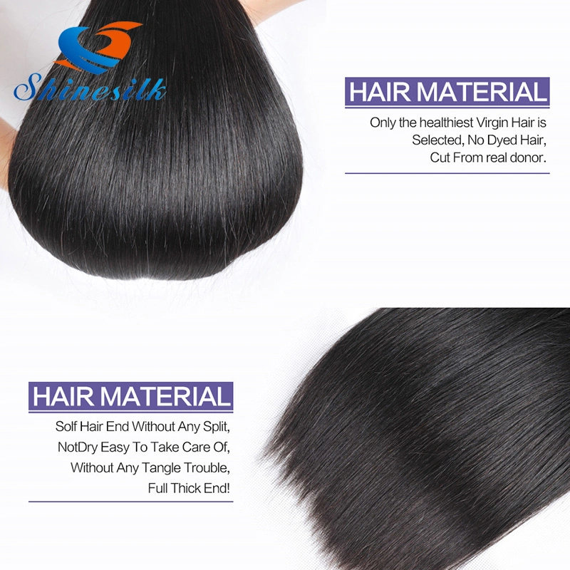 Factory Outlet Supply Brazilian/Peruvian Virgin Hair Straight, 100% Human Hair Extensions