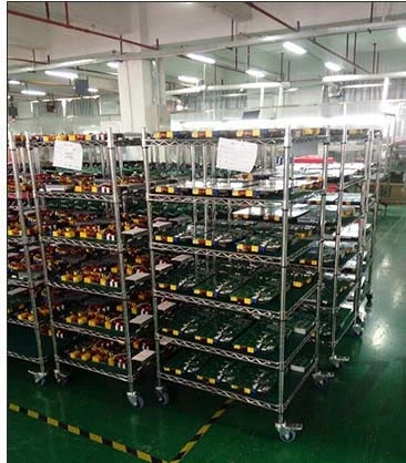 Stainless Colour Wire Shelving with 6 Wire Mesh Shelves