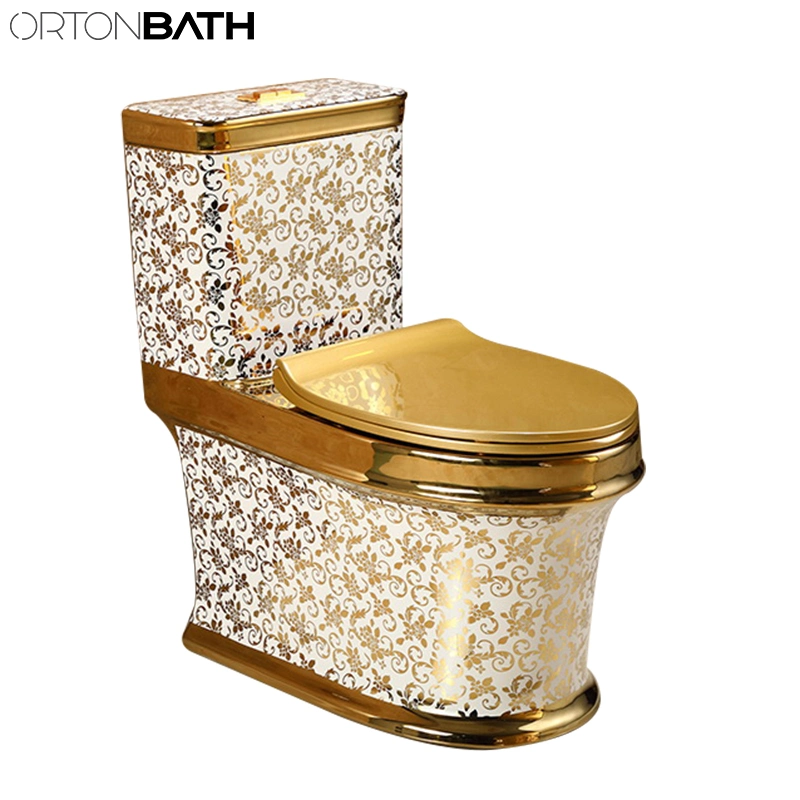 Slim Sable Ortonbath buscar oro de lavado cuarto de baño cómoda en el suelo de un conjunto de baño WC con Cofia Bowl Accesorios