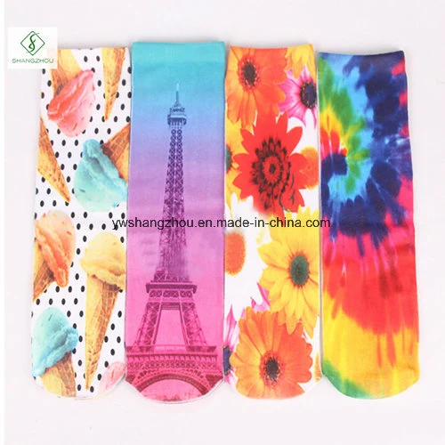 Venta caliente Europa Emoji Animal Digital 3D de la moda calcetines Semi-High impreso