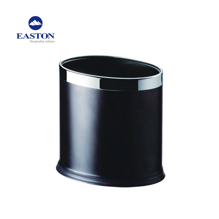 Hotel Room Round Single Wall Metal Trash Can