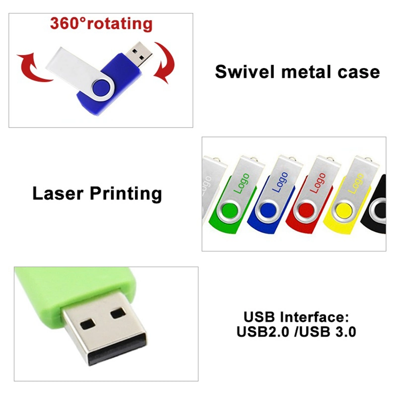 Promotion Gift Customized Logo 4G 8g 16g 32g Swivel USB Flash Drive