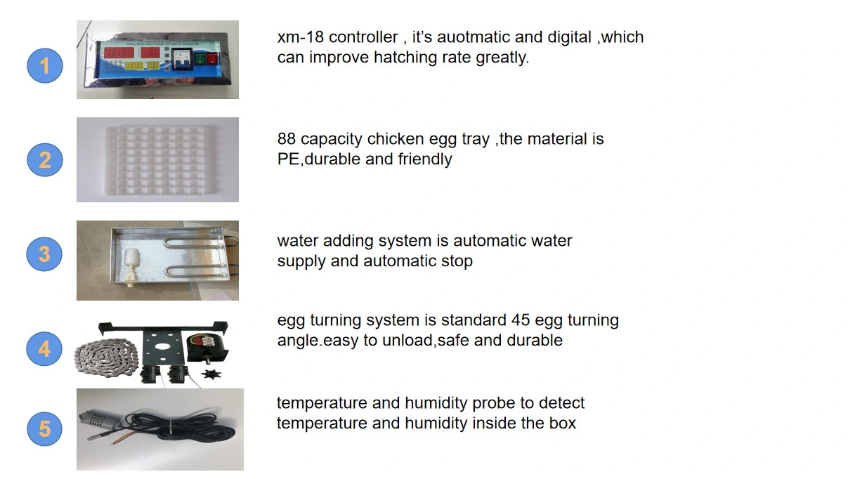 Inteligente 500 huevos Incubadora automática de huevo de pollo Equipo de Hatcher